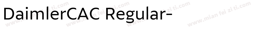 DaimlerCAC Regular字体转换